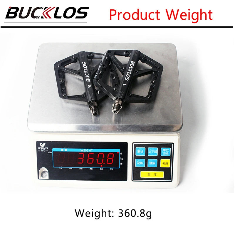 BUCKLOS Pedals DU Bearing Bicycle Pedal Platform Ultralight Nylon Road Mountain Bike Pedal Non-slip MTB Flat Pedals Bicycle Part