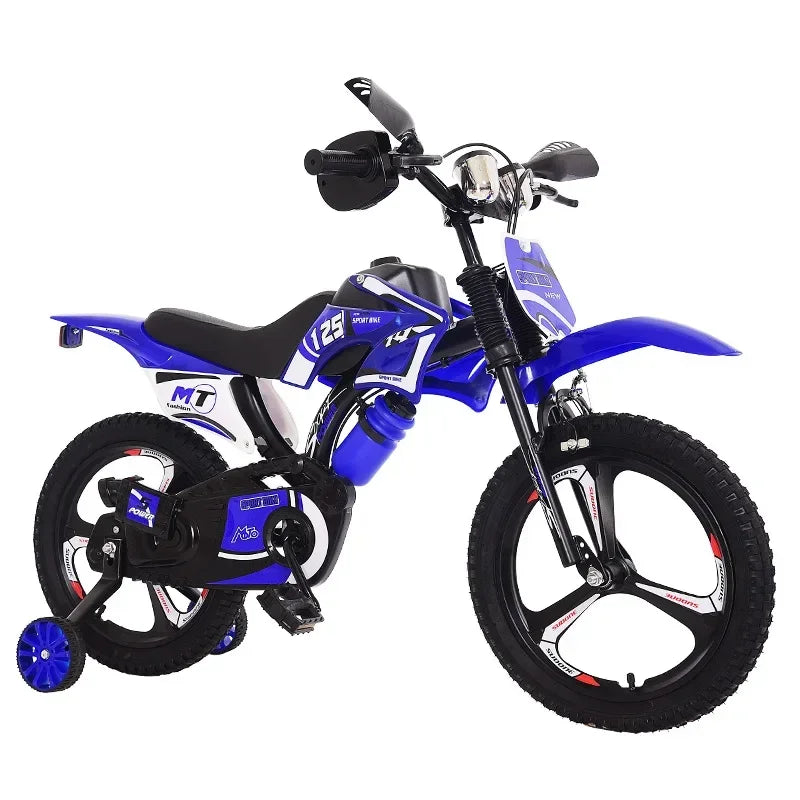 Children's Comfortable & Safe Walker Bicycle - 12/14/16 Inch Simulation Motorcycle Bicycle for Kids' Early Riding Training