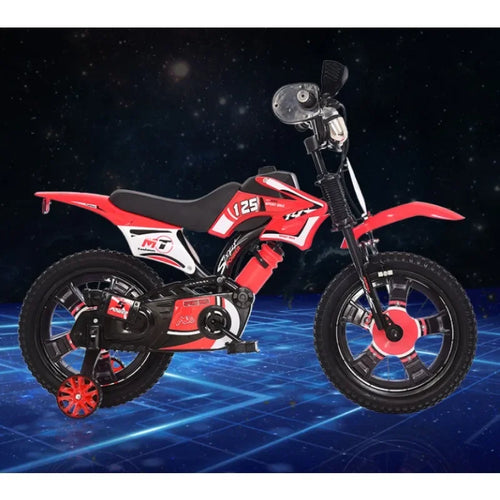 Children's Comfortable & Safe Walker Bicycle - 12/14/16 Inch Simulation Motorcycle Bicycle for Kids' Early Riding Training