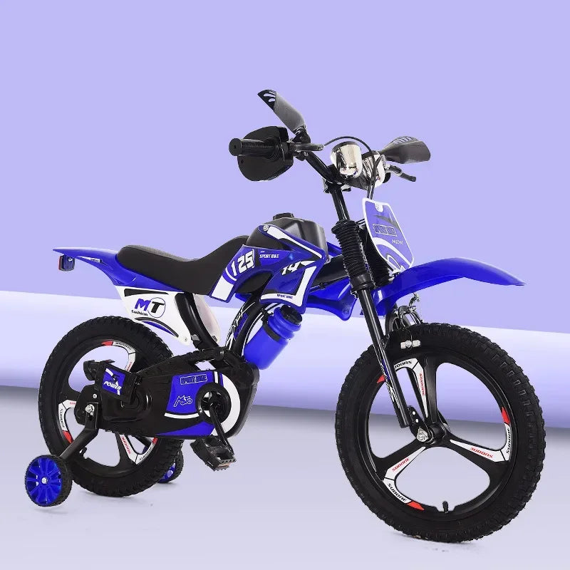 Children's Comfortable & Safe Walker Bicycle - 12/14/16 Inch Simulation Motorcycle Bicycle for Kids' Early Riding Training